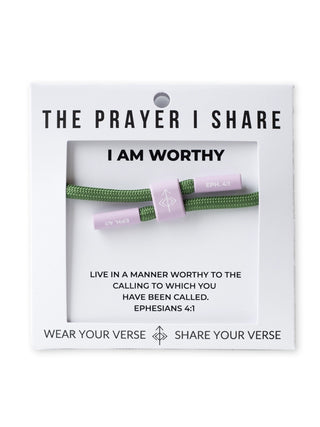 The Prayer I Share Cord Bracelet I Am Worthy