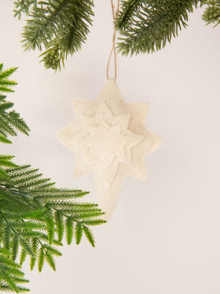 Felt White Christmas Ornaments