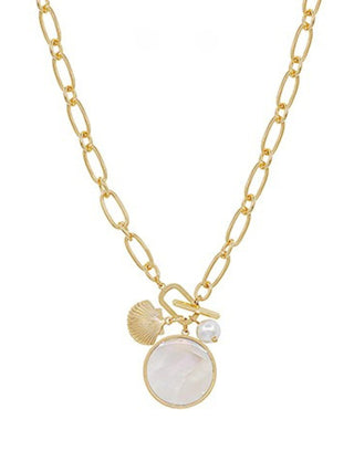 Mother of Pearl Coastal Charm Necklace