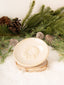 White Christmas Tidbit Plates-Wreath