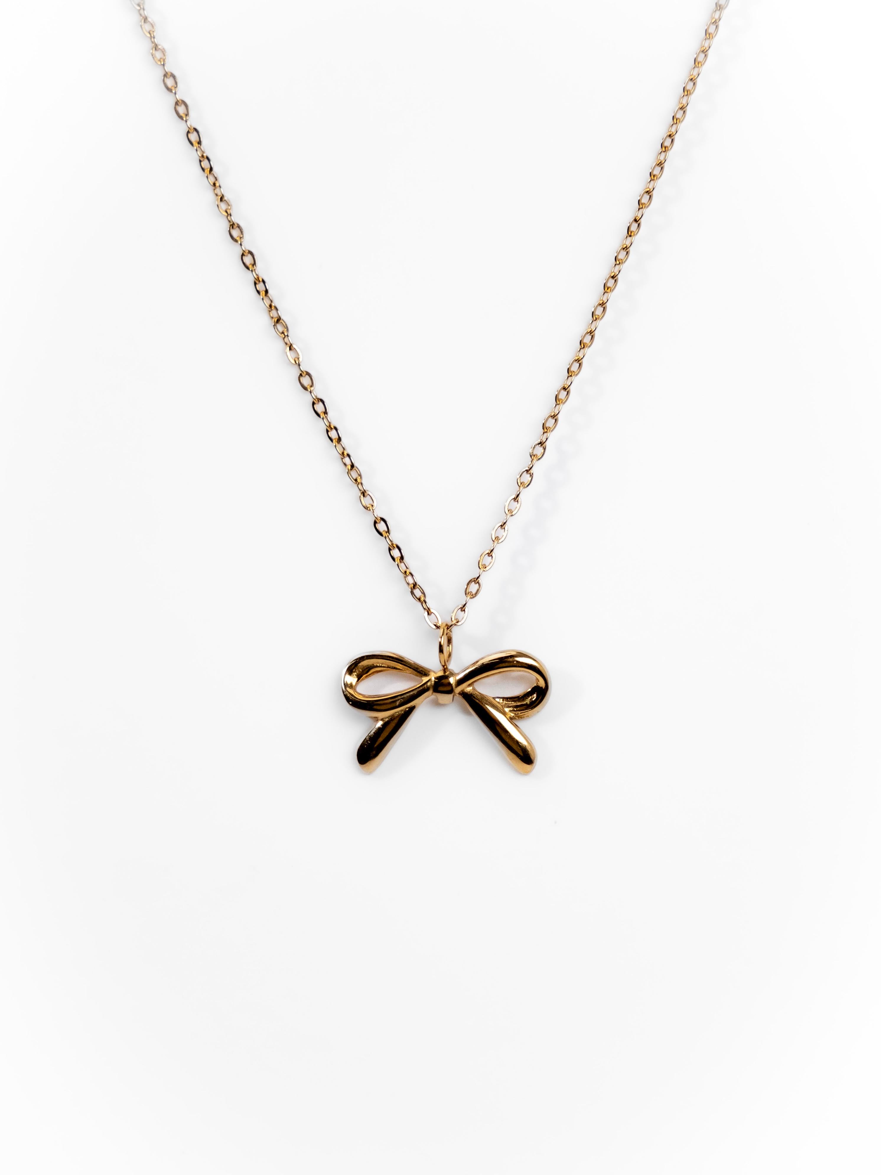My Sister's Cottage | Waterproof | Dainty Bow Necklace