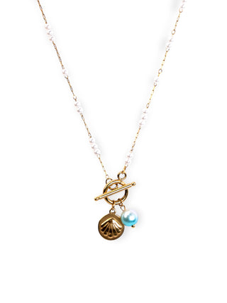 My Sister's Cottage | Waterproof | Pearl & Seashell Charm Necklace