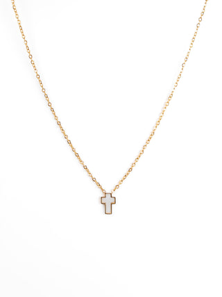 My Sister's Cottage | Waterproof | Mother of Pearl Cross Necklace