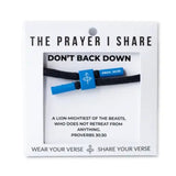 The Prayer I Share Cord Bracelet Don't Back Down