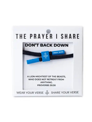 The Prayer I Share Cord Bracelet Don't Back Down