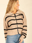 Stripe Double Zip Sweater