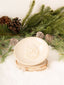 White Christmas Tidbit Plates-Santa