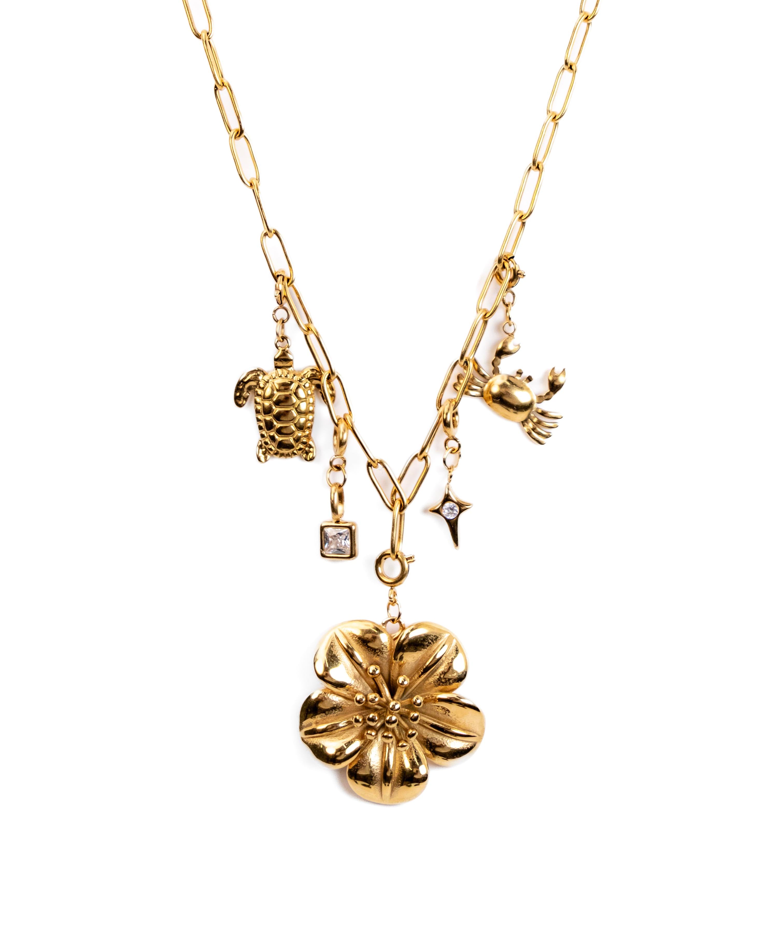 Waterproof CZ Cross Charm – Gold-Plated, Tarnish-Free & Hypoallergenic (detail view 2)