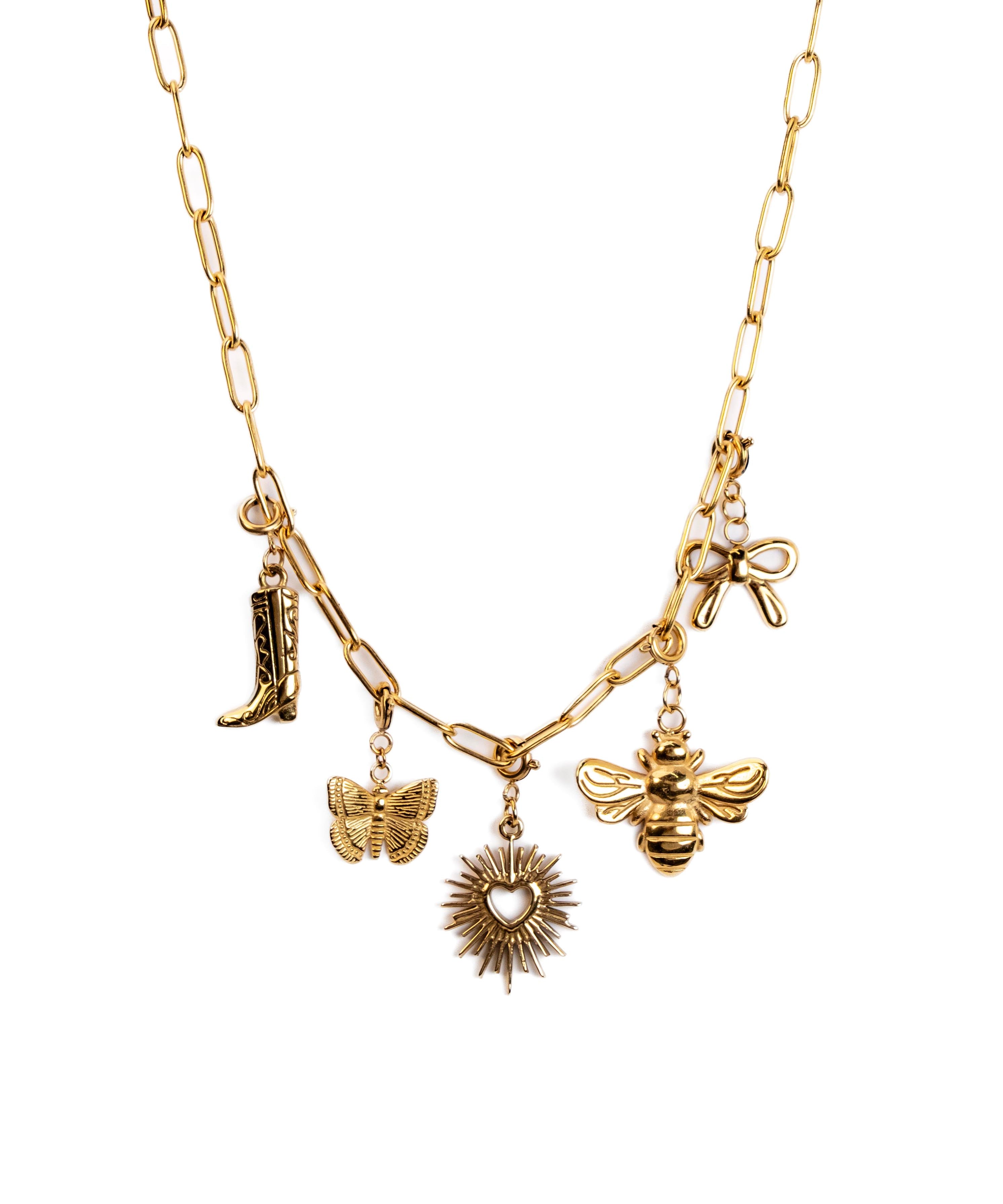 Waterproof Bee Charm – Gold-Plated, Tarnish-Free & Hypoallergenic (detail view 2)