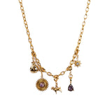 Waterproof Purple Starburst Charm – Gold-Plated, Tarnish-Free & Hypoallergenic (detail view 2)
