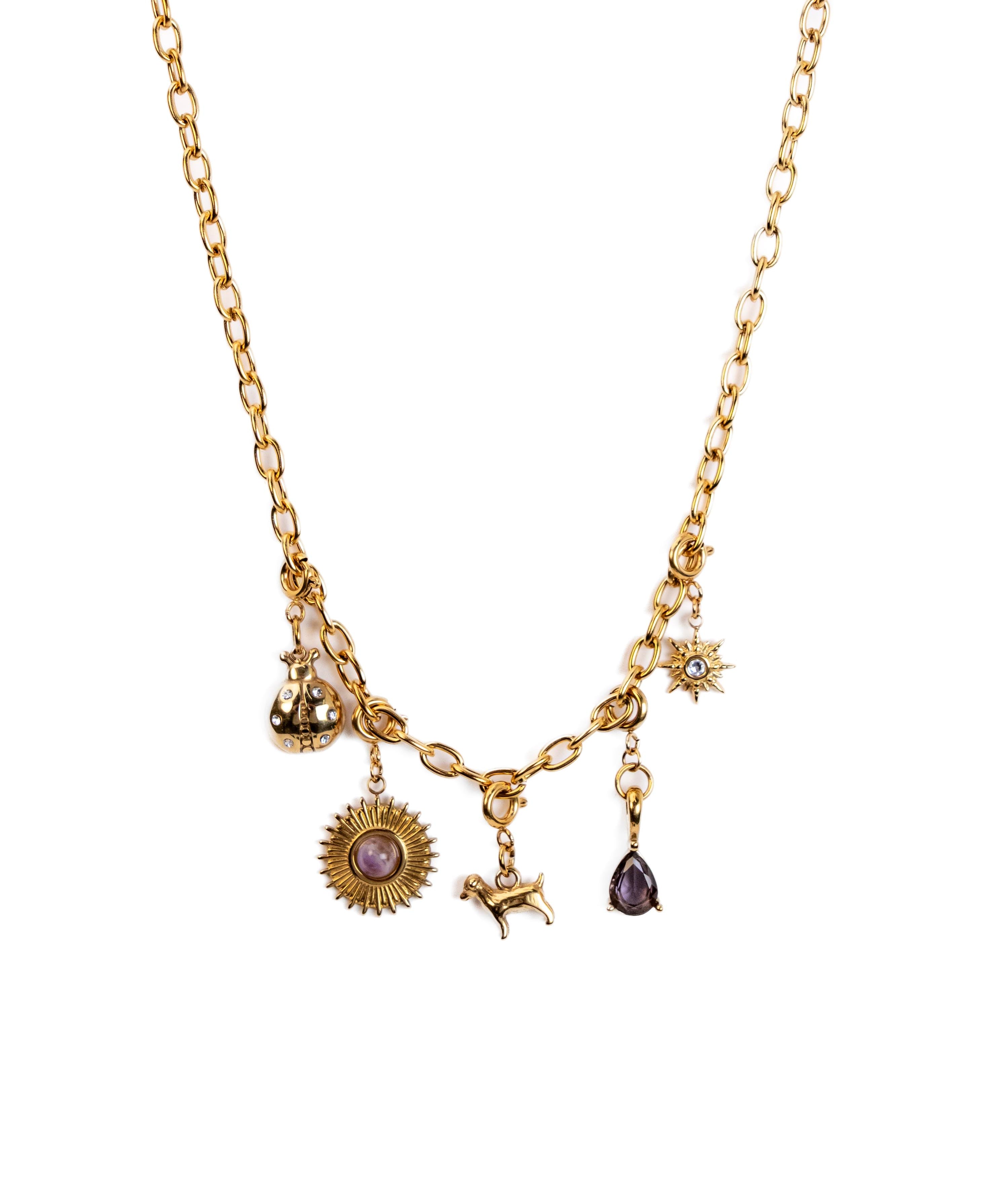 Waterproof Dog Charm – Gold-Plated, Tarnish-Free & Hypoallergenic (detail view 2)