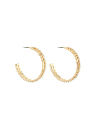 Pearl Beaded Hoops