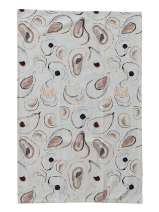 Cotton & Linen Oyster Tea Towel Oysters