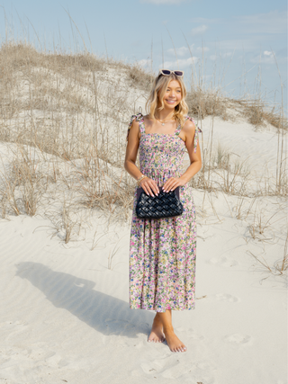 Meadow Bloom Smocked Midi Dress