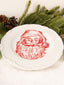 Holiday Dessert Plate-Santa