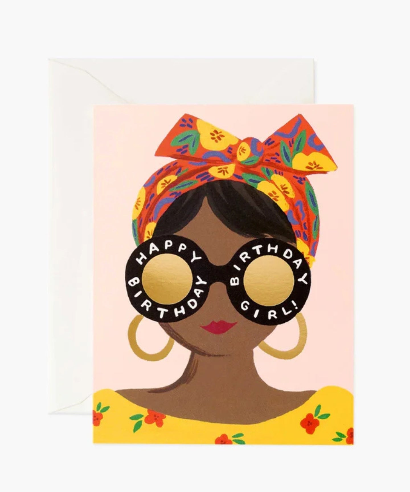 Scarf Birthday Girl Card