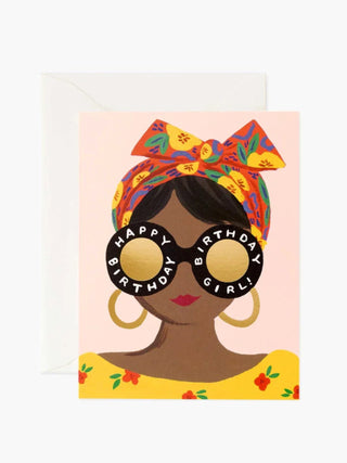 Scarf Birthday Girl Card