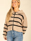 Stripe Double Zip Sweater