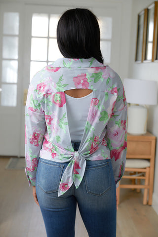 Open Back Floral Top