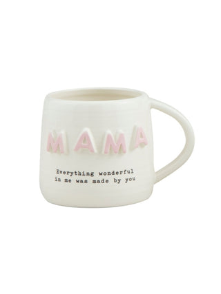 Mom Chunky Letter Mugs Pink