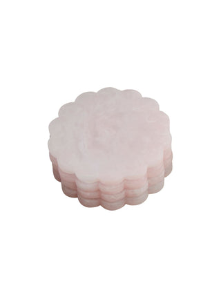 Resin Scallop Coaster Pink