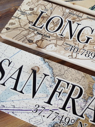 Wilmington Map Coordinates Sign