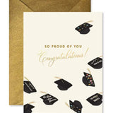 Flying Hats Graduation Card