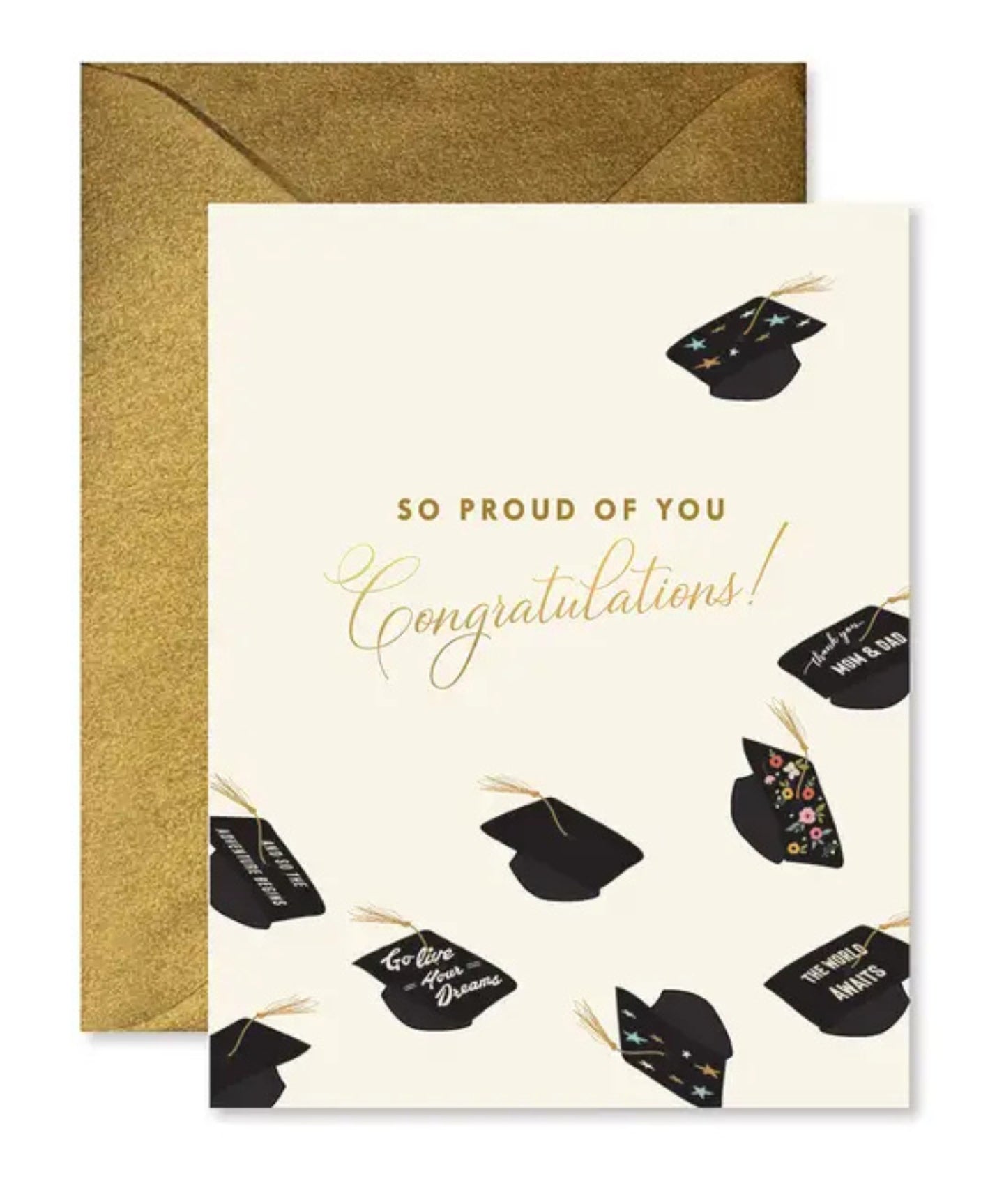 Flying Hats Graduation Card