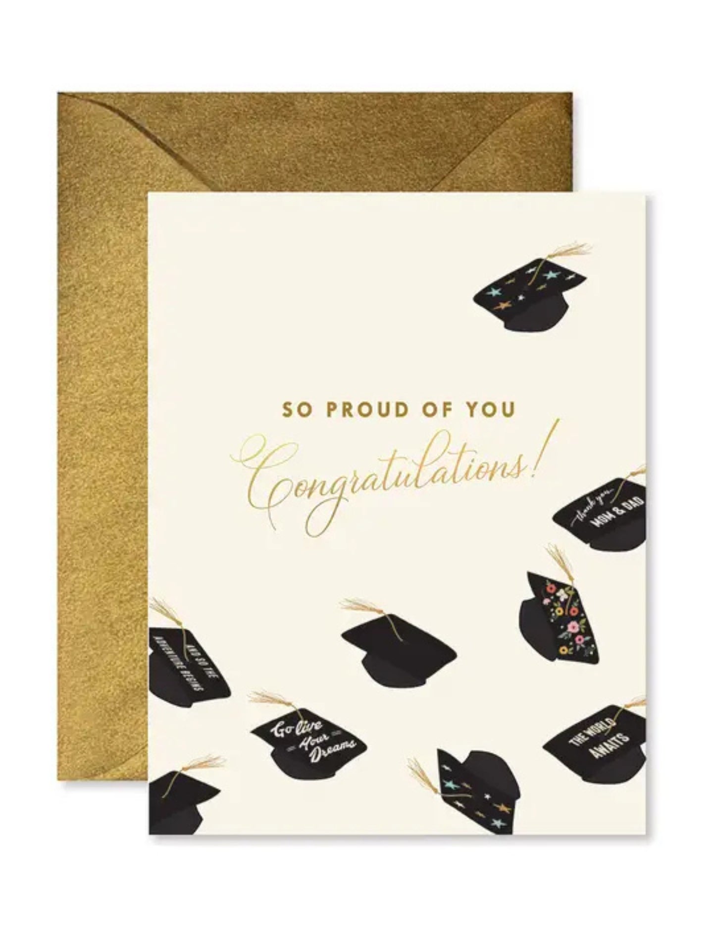 Flying Hats Graduation Card