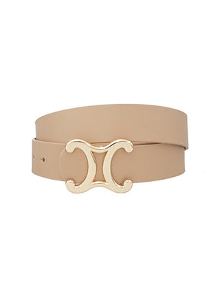 Mirrored C Buckle Belt Brown