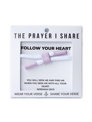 The Prayer I Share Cord Bracelet Follow Your Heart