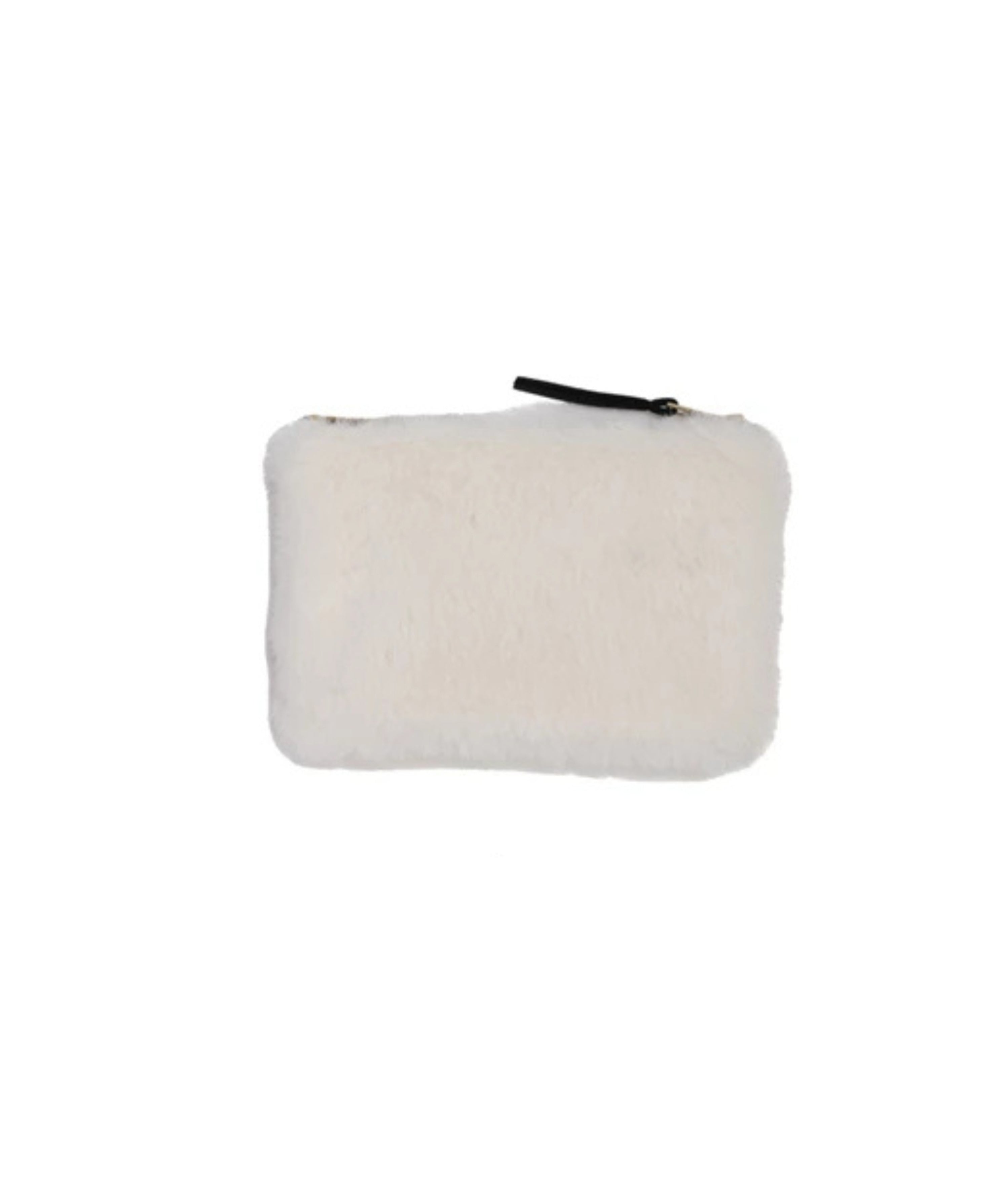 Faux Fur Zipper Pouch Purse (detail view 3)