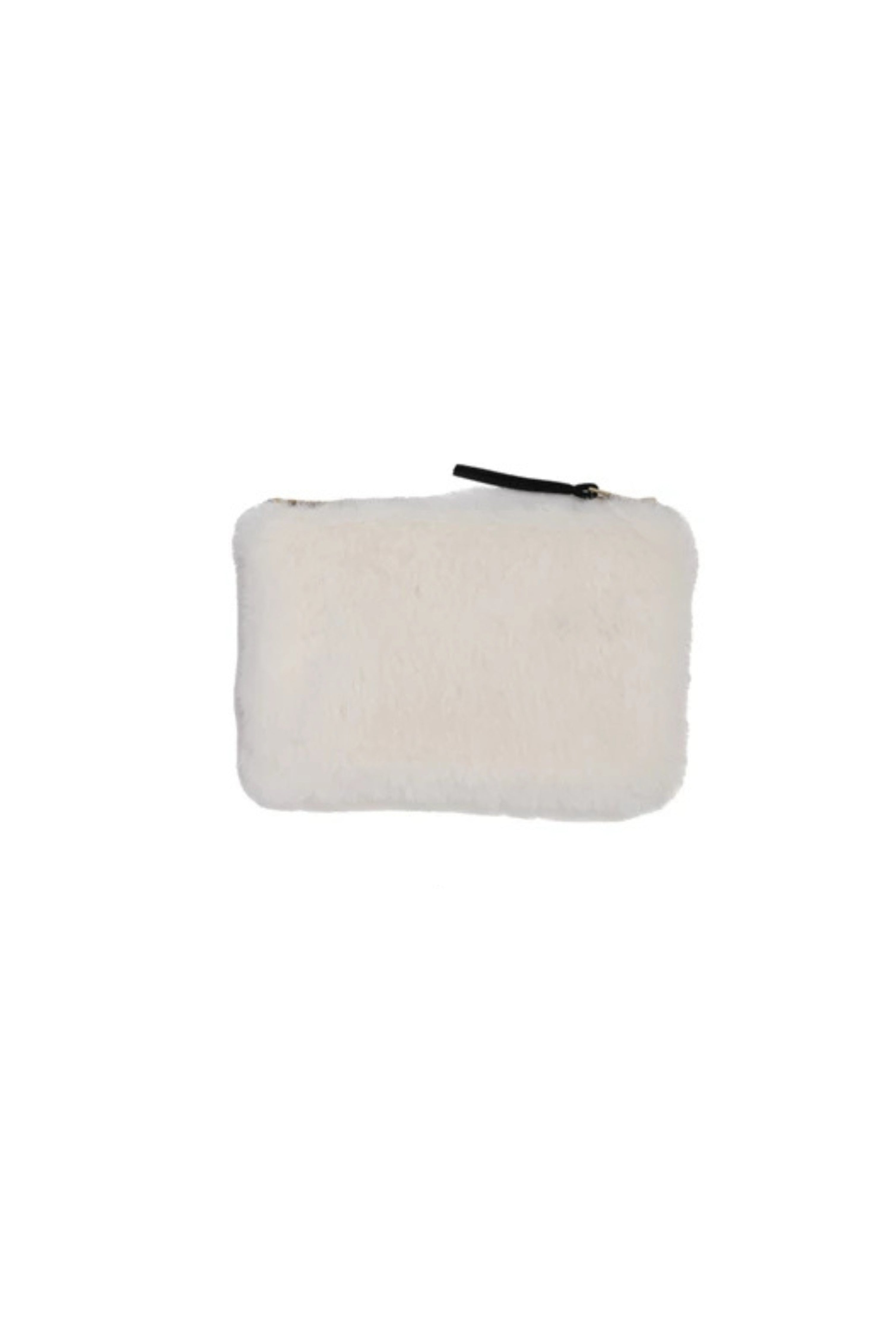 Faux Fur Zipper Pouch Purse (detail view 3)