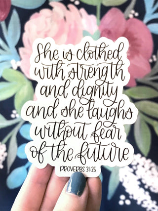 She is Clothed Sticker 