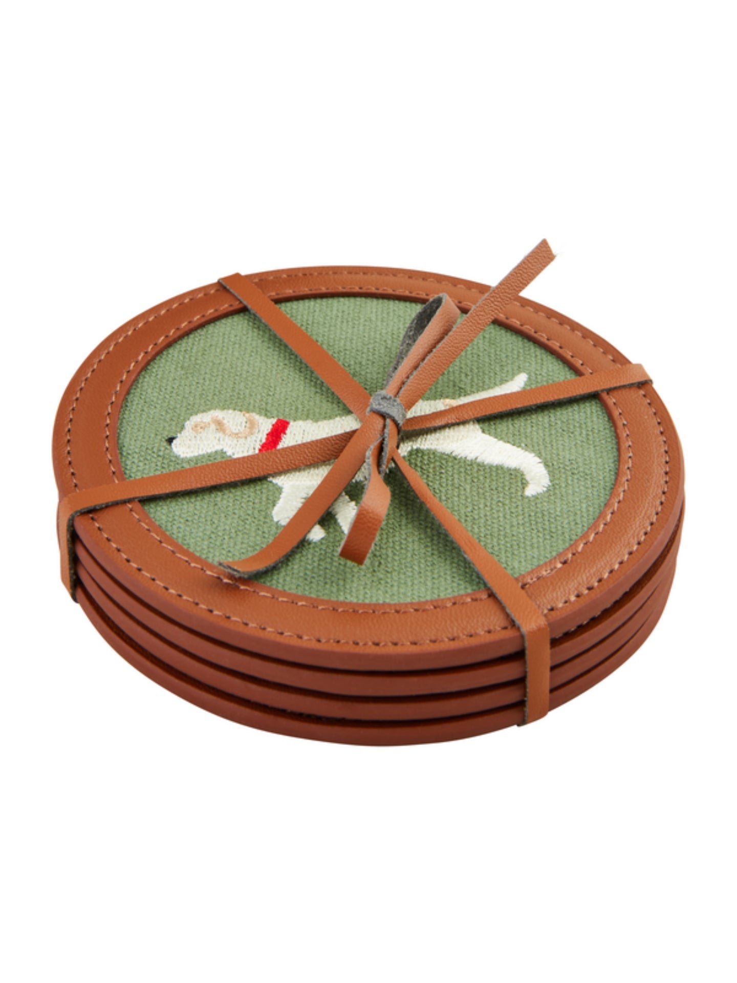 Embroidered Icon Coaster Set Dog