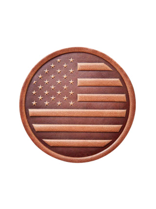 Sugarhouse Leather Coaster American Flag