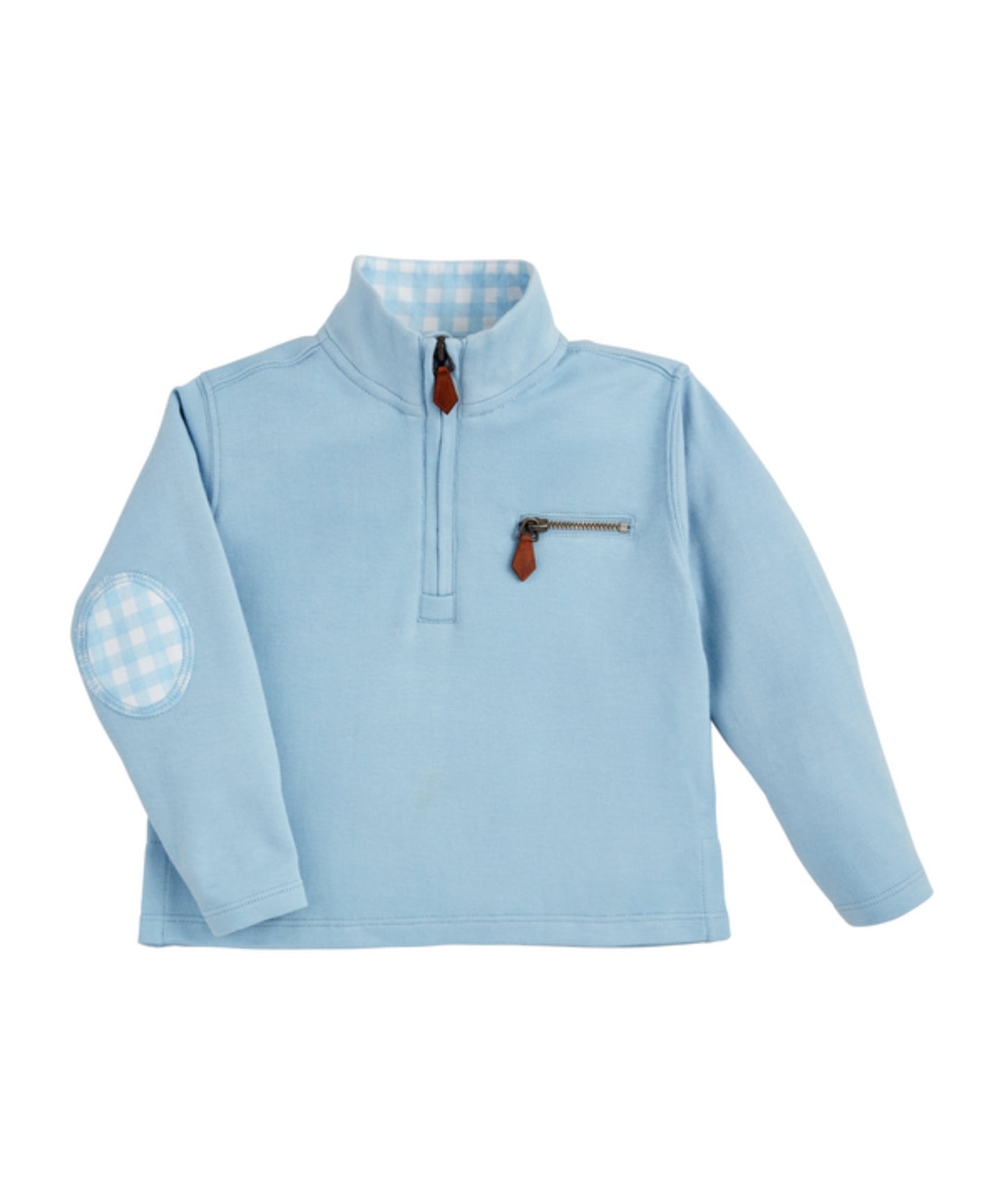 Cotton Quarter Zip Light Blue