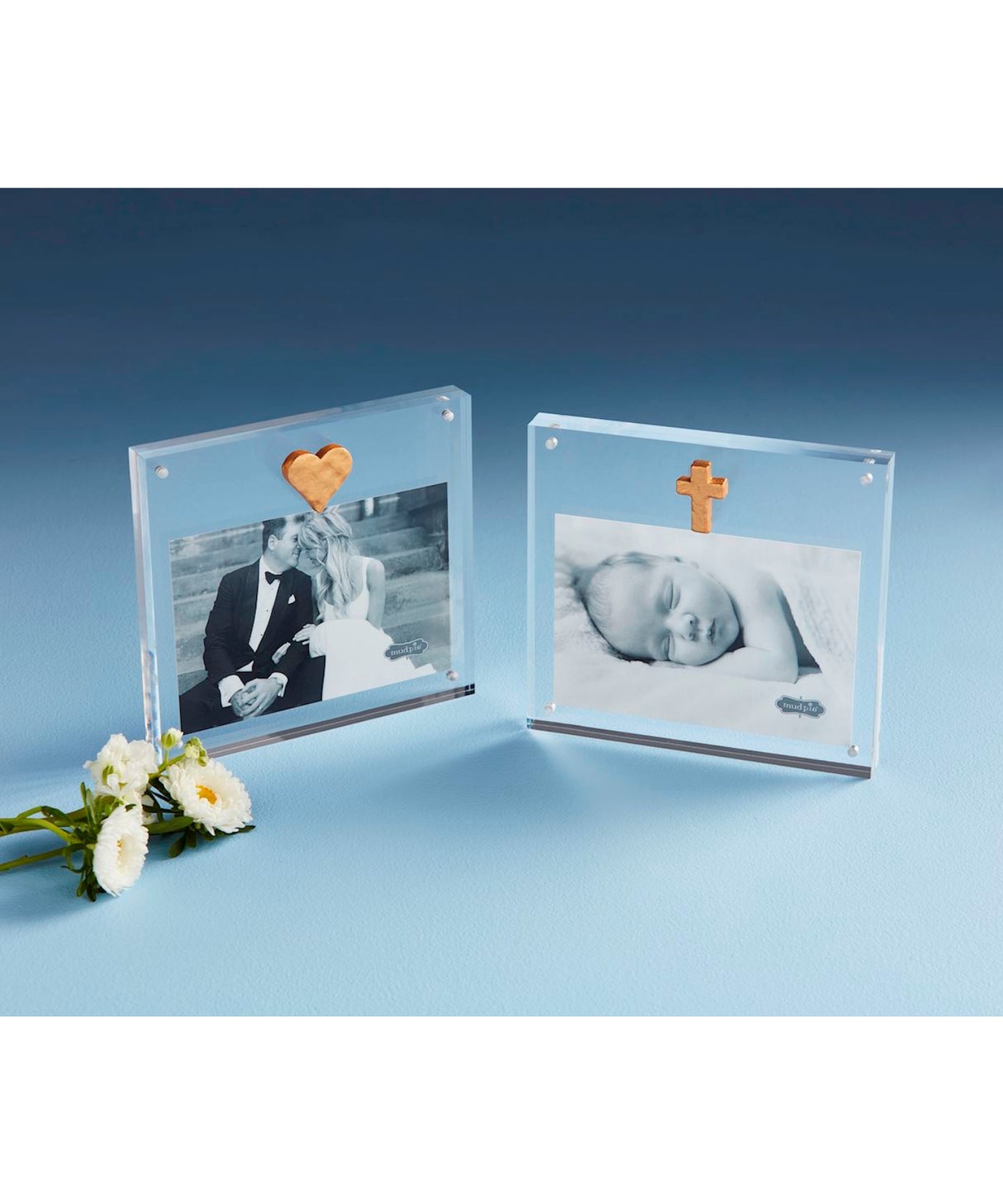 Gold Heart Acrylic Frame