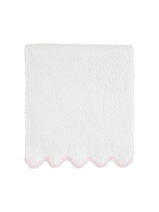 Scallop Chenille Blanket Pink