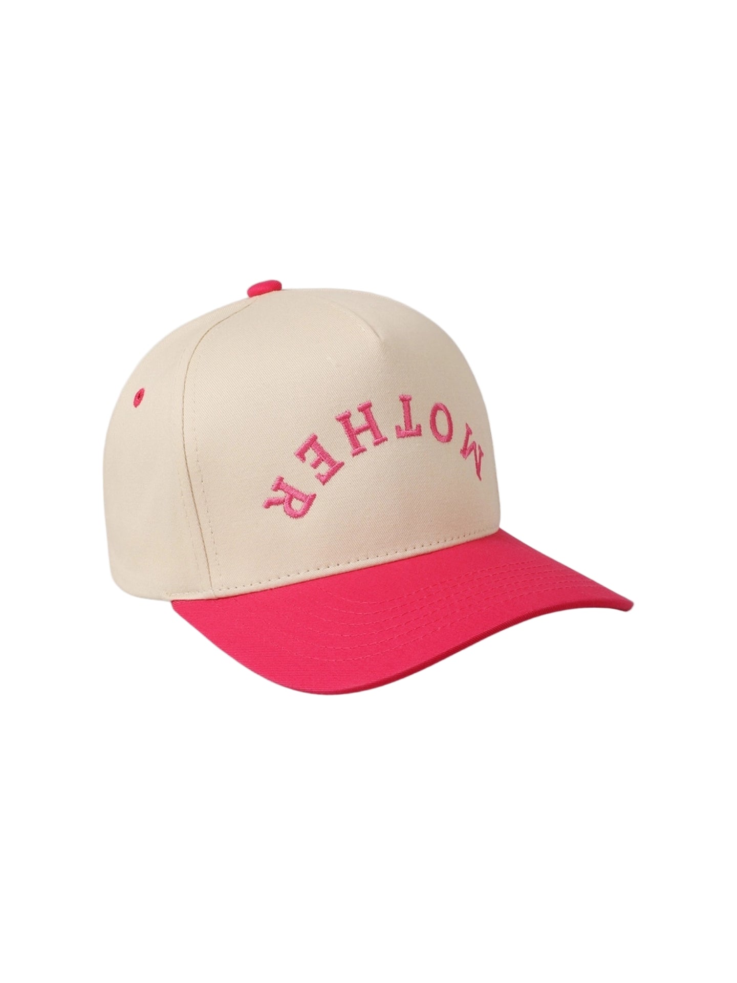 Mother Embroidered Trucker Hat Hot Pink