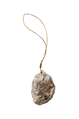 Oyster Shell Ornament w/ Faux Pearl