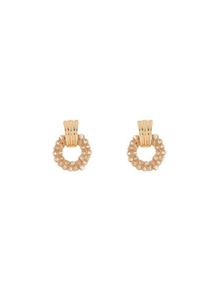 Studs W/ Round Charm Lt. Tapaz