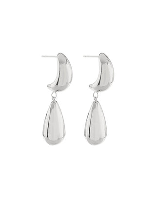 Teardrop Dangle Earrings Silver