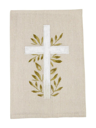 Cross Painted Tea Towel