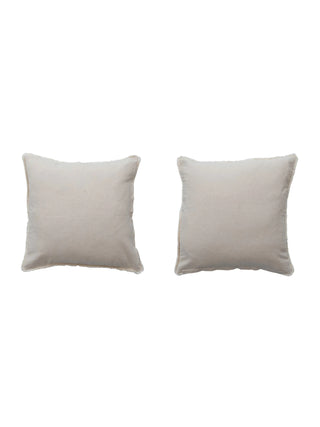 Palm Print Cotton Slub Pillow