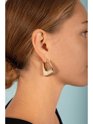 Chunky U Ribbed Earrings