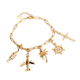 Waterproof Plane Charm – Gold-Plated, Tarnish-Free & Hypoallergenic (detail view 2)