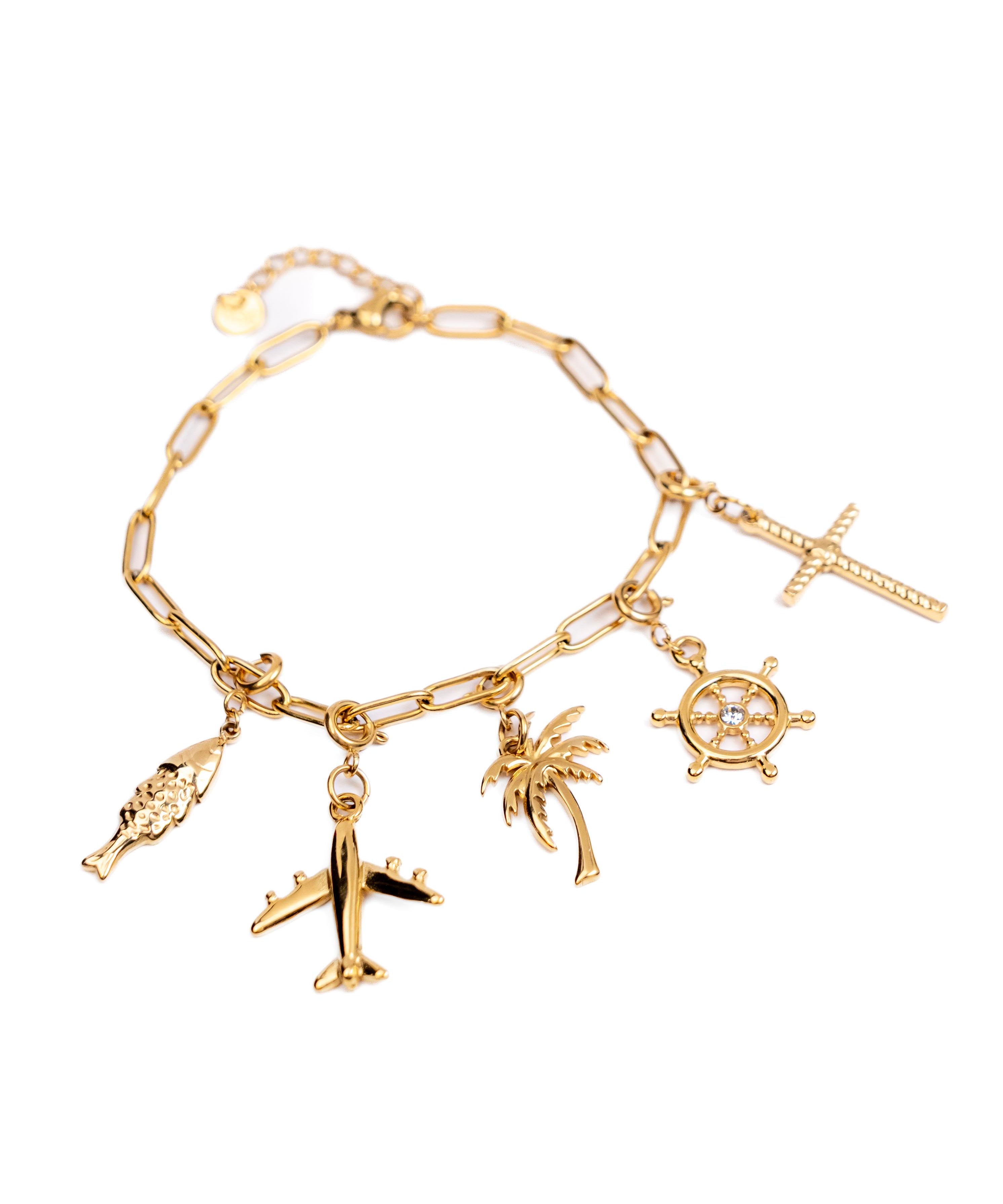 Waterproof Plane Charm – Gold-Plated, Tarnish-Free & Hypoallergenic (detail view 2)