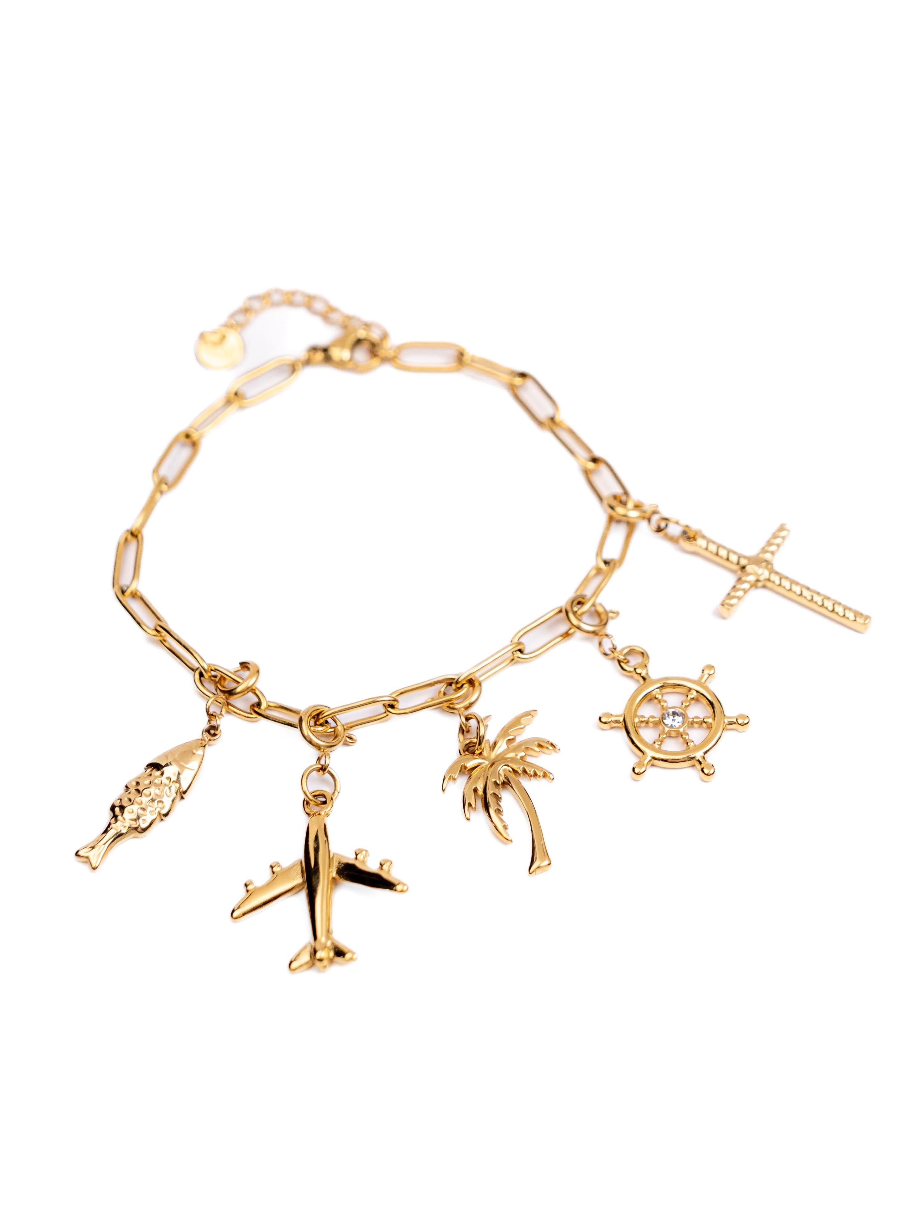 Waterproof Plane Charm – Gold-Plated, Tarnish-Free & Hypoallergenic (detail view 2)