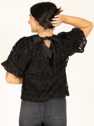 Puff Sleeve Textured Top